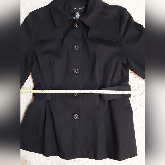 Black Blazer / Jacket with Blue Lining Size 10 - Picture 5 of 12